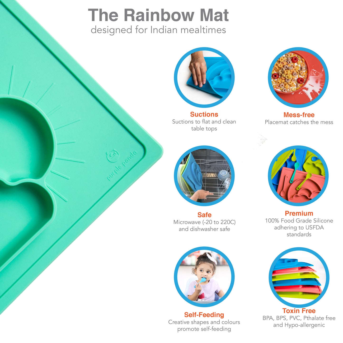 Rainbow Mat (Adorable Aqua)