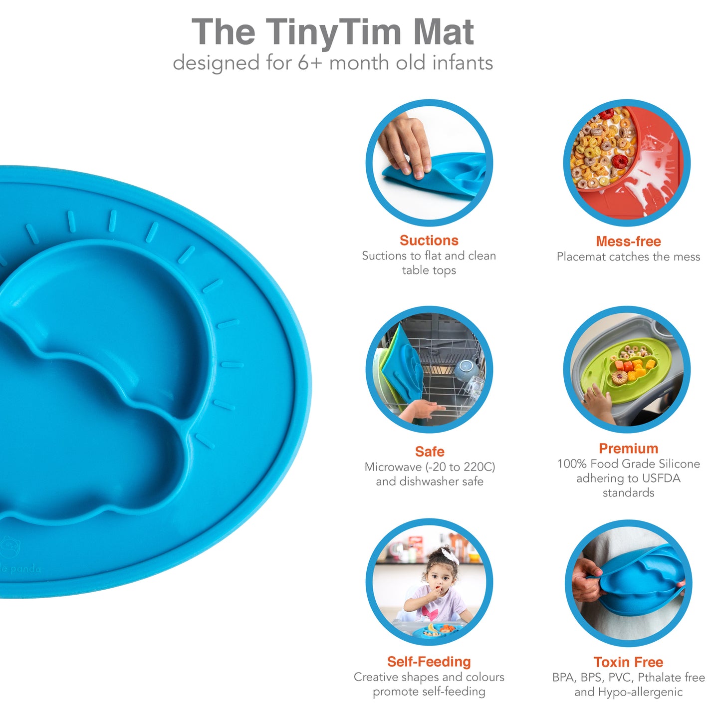 TinyTim Mat (Bubbly Blue)